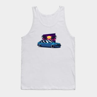 Blue Kadett Vice Retro 80s Tank Top